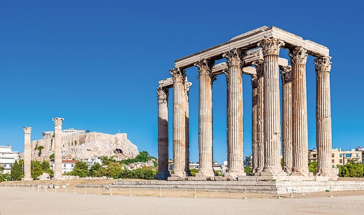 معبد زيوس الأوليمبي معالم اثينا اليونان